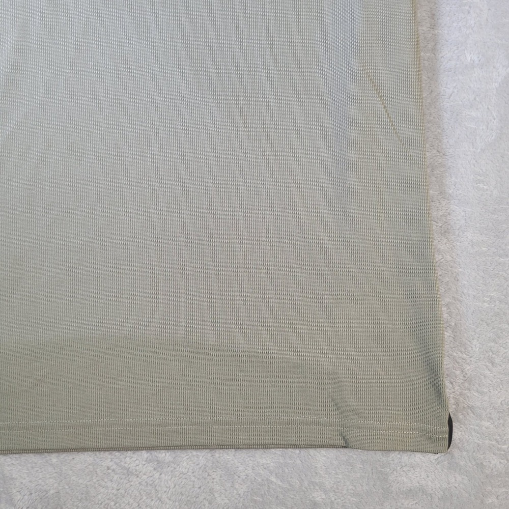 Rhone Polo Shirt Mens Medium Tan Short Sleeve Performance Textured Stretch - Picture 5 of 14